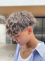 メンズ波巻きスパイラルパーマプードルパーママッシュ韓国ヘア