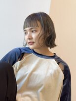 ディッセンバー 神宮前(December)&nbsp;前髪カット/ワイドバング/マチルダボブ/ネイビーグレー/渋谷