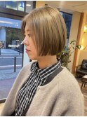 ぱつんと切りっぱなしボブ*