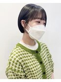 【松戸　石山】大人可愛いコンパクト丸みボブ黒髪ボブ