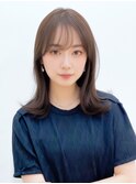 シアーカラー/セミディ/韓国ヘア/顔周り/透明感/くびれヘア/24