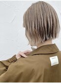 ミニボブ×ミルクティーカラー☆前下がり切りっぱなし◇20代30代