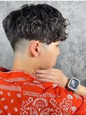 テーパーフェードパーマ