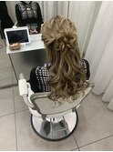 ヘアメ ☆ ハーフアップお団子ヘア