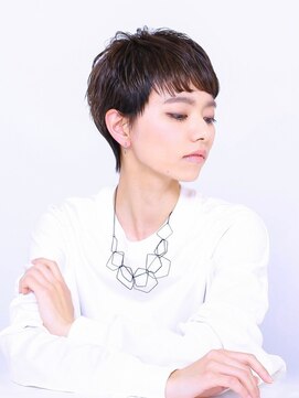 デビュー 沖縄泡瀬店(Debut) ベリーショート/ダークアッシュ/ニュアンスパーマ/韓国マッシュ