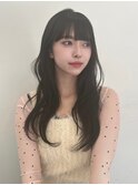 ウルフカット 姫カット アッシュグレーカラー 顔周りカット