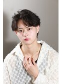 七三オールバック風センターパート