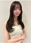 【担当きょうこ】透明感赤み消しカラー/顔周りレイヤー/髪質改善