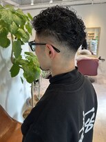 マルフェ 天王寺(marfe)&nbsp;【marfe】極道パーマ＿黒髪＿メンズ＿バーバースタイル