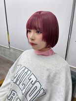 リミットバイアフィナー 大宮店(limit by Afinar)&nbsp;ワインレッド/きりっぱなしボブ/姫カット