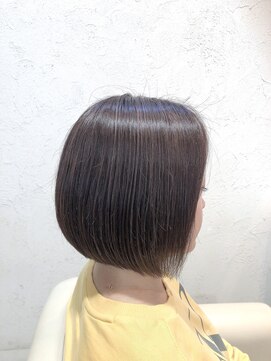 サイン(SIGN) 前髪なし大人ミニボブ30代40代50代イルミナスモーキーアンバー