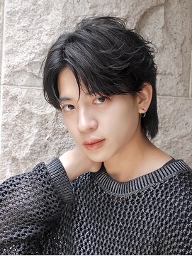 メンズフィール 南森町(MENS FEEL) ◆スペインカール/スパイキーショート/ブルーブラック/南森町