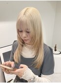 ◎ブロンドハイトーンカラーデザインカラーアンブレラカラー金髪