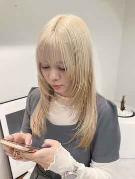 ミーム 原宿 表参道(meme) ◎ブロンドハイトーンカラーデザインカラーアンブレラカラー金髪