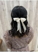 【リボンハーフアップ◎】