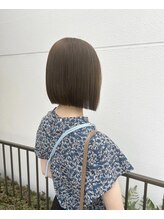 ビアンコ カーロ 戸越公園店(Bianco caro)&nbsp;ツヤ感ベージュｘ切りっぱなしボブ