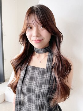 アルバム 新宿(ALBUM SHINJUKU) 前髪カットオリーブベージュ顔周りレイヤー韓国ヘア_F31292