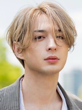 アズ ワン(AS ONE) 韓国ヘアコンマバング韓国マッシュセンターパートフェザーパーマ