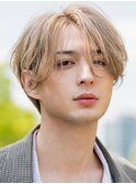 韓国ヘアコンマバング韓国マッシュセンターパートフェザーパーマ