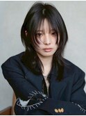 ウルフレイヤーくびれミディダークアッシュ似合わせカットF31343