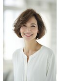 40代50代◎前髪ハイライトボブスタイル大人美髪イメチェン