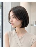 大人可愛い◎まとまりやすい切りっぱなしボブ