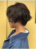 【高塚栞里】小顔 無造作ハンサムショート サイド ひし形 丸顔