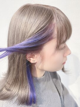 ブルー 仙台店(Blue) 《Blue》#インナーカラー#ペールラベンダー#ミルクティー