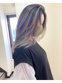 アッシュブロンドバレイヤージュ レイヤー