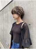 大人かわいいショートパーマ　美髪　ネビージュ