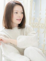 モッズ ヘア 福岡姪浜店(mod's hair) mod's姪浜/暗髪切りっぱなしミディアムぶつ切りボブディf