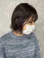 シールドヘアー 沖縄 新都心(C'LD Hair)&nbsp;【 C’LD 】お客様スタイル_イヤリングカラーでかわいいミニボブ