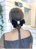 【杏実】タイトシニヨン ヘアセット パーティーヘアセット