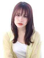 20代30代40代 韓国風 顔まわりウルフ ミディアムレイヤー