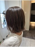 大人かわいい 切りっぱなしボブ