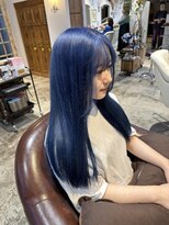 ナルヘアー 越谷(Nalu hair)&nbsp;デザインカラー/ブルーラベンダー/顔まわりカット