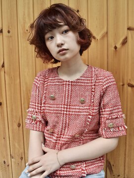 ブゾン(buZon) レッドグラデーション×立体ボブ