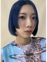 トリッカ 代官山(tricca)&nbsp;ぱつんとステップカットボブ/ディープブルー