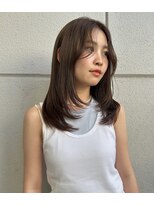 パーク 福岡天神西通り店(parc)&nbsp;オリーブベージュ 透明感カラー ブリーチなしダブルカラー