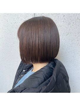 イデア 守谷店(IDEA) ミニボブ_切りっぱなしボブ__前髪ありボブ