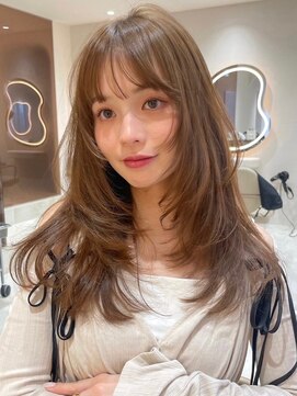 サイン 渋谷(SIGN) 韓国ヘアーハッシュカットレイヤーカットグレージュブリーチ無し