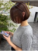 黒髪ボブルフネビージュ小顔ワンレン