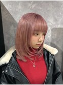 大人可愛いミディアムボブ/ミディアムレイヤー