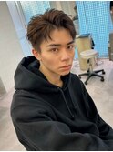 スパイキーショートニュアンスパーマアップバング韓国マッシュ3