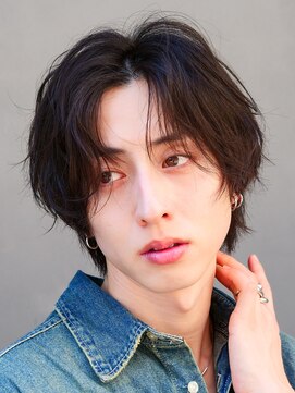 エルマーク 豊中(L-MARK) センターパート/ニュアンスパーマ/カルマパーマ/メンズ/眉毛