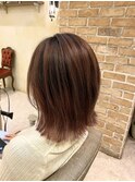 伸ばしかけに最適！外ハネボブ【髪質改善カラー】