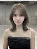 ナチュラルレイヤー 顔周りレイヤー 小顔カット 透明感カラー