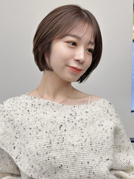 ミリ(mm) レイヤーボブ ブラウンベージュ カラー 韓国 髪質改善 仙台