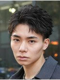 新橋メンズパーマツイストスパイラルパーマ波巻きパーマツイスパ