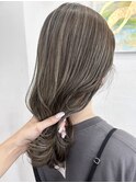 40代50代60代/脱白髪染め白髪ぼかしハイライト/グレージュ